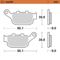 MotoMaster Rear Brake Pads for Honda CBR300R 2014-2018 RoadPRO Sinter 