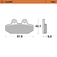 MotoMaster Rear Brake Pads for Harley 1750 FXFB FAT BOB (107CI) 2018-2020 RoadPRO Sinter 