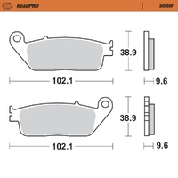 MotoMaster Rear Brake Pads for Triumph 900 ADVENTURER VIN 43510-43877 1999-2002 RoadPRO Sinter 