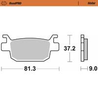 MotoMaster Rear Brake Pads for Honda NSS300 FORZA 2013-2020 RoadPRO Sinter 