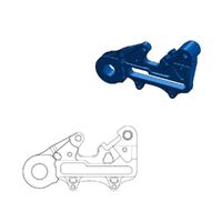 MotoMaster Blue Rear Caliper Adapter for Husqvarna FC250 2014-2015