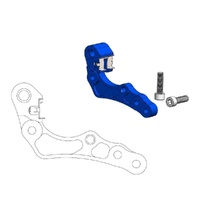 MotoMaster Blue Front Caliper Adapter 260 for Husqvarna TE300 2018