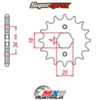 Supersprox Front Sprocket 14T for Honda CB125T 1977-1979 >428