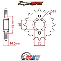 Supersprox Front Sprocket 17T for Honda VF1000F 1984-1986 >530