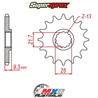 Supersprox Front Sprocket 13T for Kawasaki EX250 NINJA 250R 2008-2012 >520