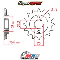 Supersprox Front Sprocket 14T for Ducati 1000 DS MULTI STRADA 2003-2006 >520