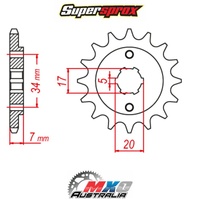 Supersprox Front Sprocket 12T for Honda CRF230F 2002-2019 >520