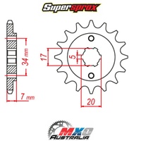 Supersprox Front Sprocket 14T for Sherco 2.0 TRIALS 2001-2007 >520