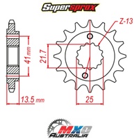 Supersprox Front Sprocket 16T for Honda XRV650 AFRICA TWIN 1988-1990 >525