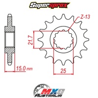 Supersprox Front Sprocket 15T for Triumph TT600 2000-2003 >525
