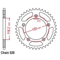 SuperSprox Rear Sprocket 42T 520 Pitch 11-028-42