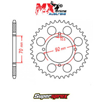 Supersprox Rear Sprocket 44T Kawasaki Z500 1979-1980 11-033-44