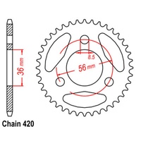 SuperSprox Rear Sprocket 28T 420 Pitch 11-044-28