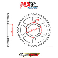 Supersprox Rear Sprocket 39T Kawasaki Z750L FOUR (KZ750E) 1981-1982 11-098-39