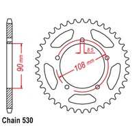 SuperSprox Rear Sprocket 40T for Ducati 750 F1-3 SS 1988 >530