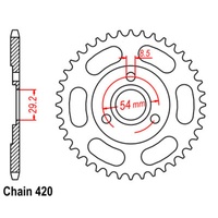 SuperSprox Rear Sprocket 37T for Honda Z50 J 50TH ANNIVERSARY 2007-2009 >420