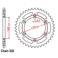 SuperSprox Rear Sprocket 47T for Suzuki DR600S 1984-1989 >520