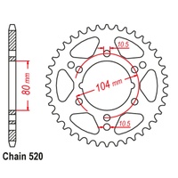 SuperSprox Rear Sprocket 42T for Polaris 250 TRAIL BOSS 1991-1999 >520
