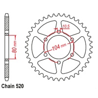 SuperSprox Rear Sprocket 43T for CF Moto 650NK ABS 2017 >520