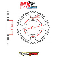 Supersprox Rear Sprocket 32T Yamaha YFM125 GRIZZLY 2004-2009 11-1910-32