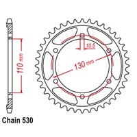 SuperSprox Rear Sprocket 41T for Yamaha FZ6S 2004-2012 >530