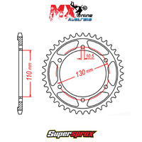 Supersprox Rear Sprocket 44T Yamaha YZF R1 SP 2006 11-198-44