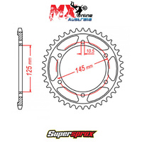 Supersprox Rear Sprocket 44T Yamaha FZX 700 Fazer 1986-1987 11-1AE-44