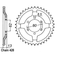 SuperSprox Rear Sprocket 45T 428 Pitch 11-1KH-45