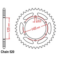 SuperSprox Rear Sprocket 45T 520 Pitch 11-1M1-45