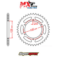 Supersprox Rear Sprocket 46T Yamaha XTZ750 SUPER TENERE 1990-1991 11-1M1-46