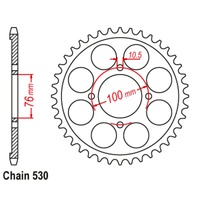 SuperSprox Rear Sprocket 40T for Suzuki GSX600F 1988 >530