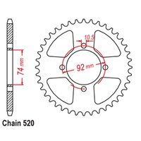 SuperSprox Rear Sprocket 42T 520 Pitch 11-21V-42