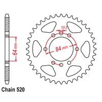 SuperSprox Rear Sprocket 41T for Suzuki LT-Z400 2003-2008 >520