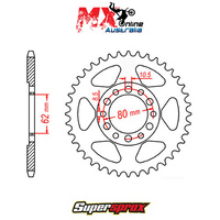 Supersprox Rear Sprocket 42T Yamaha YZ80 1980-1983 11-248-42