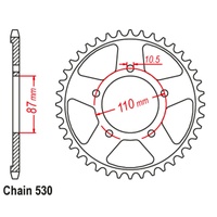 SuperSprox Rear Sprocket 46T for Suzuki RF600R 1993-1996 >530