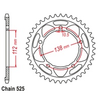 SuperSprox Rear Sprocket 41T for Yamaha YZF-R1M 2015-2021 >525