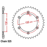 SuperSprox Rear Sprocket 41T for Suzuki DR650SE 1991-2021 >525