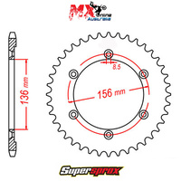 Supersprox Rear Sprocket 42T for Suzuki DR650SE 1996-2018 11-32E-42