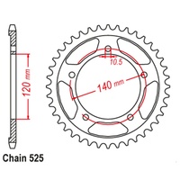 SuperSprox Rear Sprocket 47T for Suzuki DL1000XT V-STROM 2018-2020 >525
