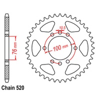 SuperSprox Rear Sprocket 45T for Suzuki DR750S 1988 >520