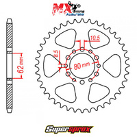 Supersprox Rear Sprocket 46T Yamaha YZ125 1976-1979 11-3Y1-46