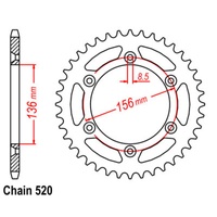 SuperSprox Rear Sprocket 50T for Gas Gas SM 400 FSE 2002-2003 >520