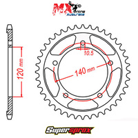 Supersprox Rear Sprocket 42T Triumph TIGER SE ABS 1050 2007-2012 11-41F-42