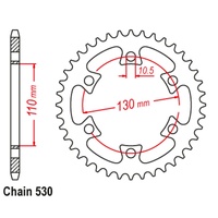SuperSprox Rear Sprocket 40T 530 Pitch 11-421-40