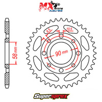 Supersprox Rear Sprocket 44T Yamaha AG100 1973-1979 11-437-44