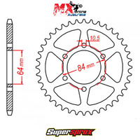 Supersprox Rear Sprocket 43T for Suzuki GT550 1972-1977 11-440-43
