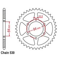 SuperSprox Rear Sprocket 43T for Suzuki GS450E 1980-1988 >530