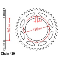 SuperSprox Rear Sprocket 48T 420 Pitch 11-455-48