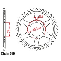 SuperSprox Rear Sprocket 46T for Suzuki RF900R 1994-1998 >530