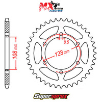 Supersprox Rear Sprocket 42T for Suzuki TS125ER 1982-1983 11-487-42